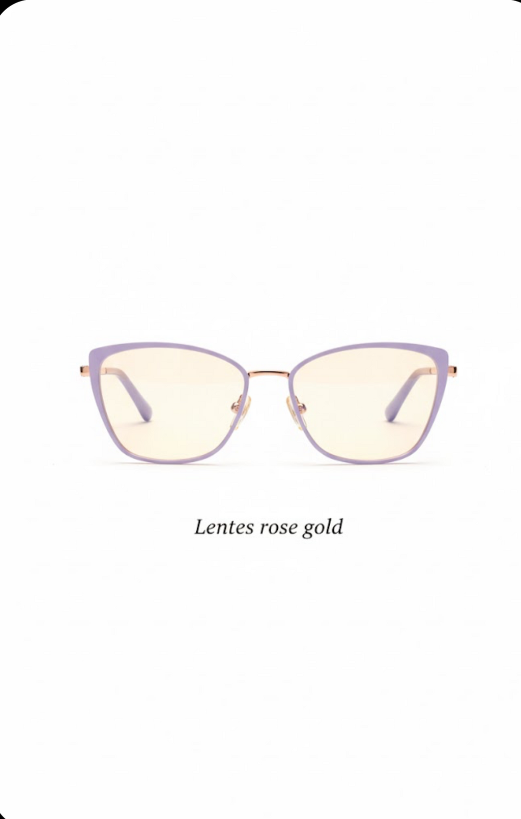 Lentes rose gold